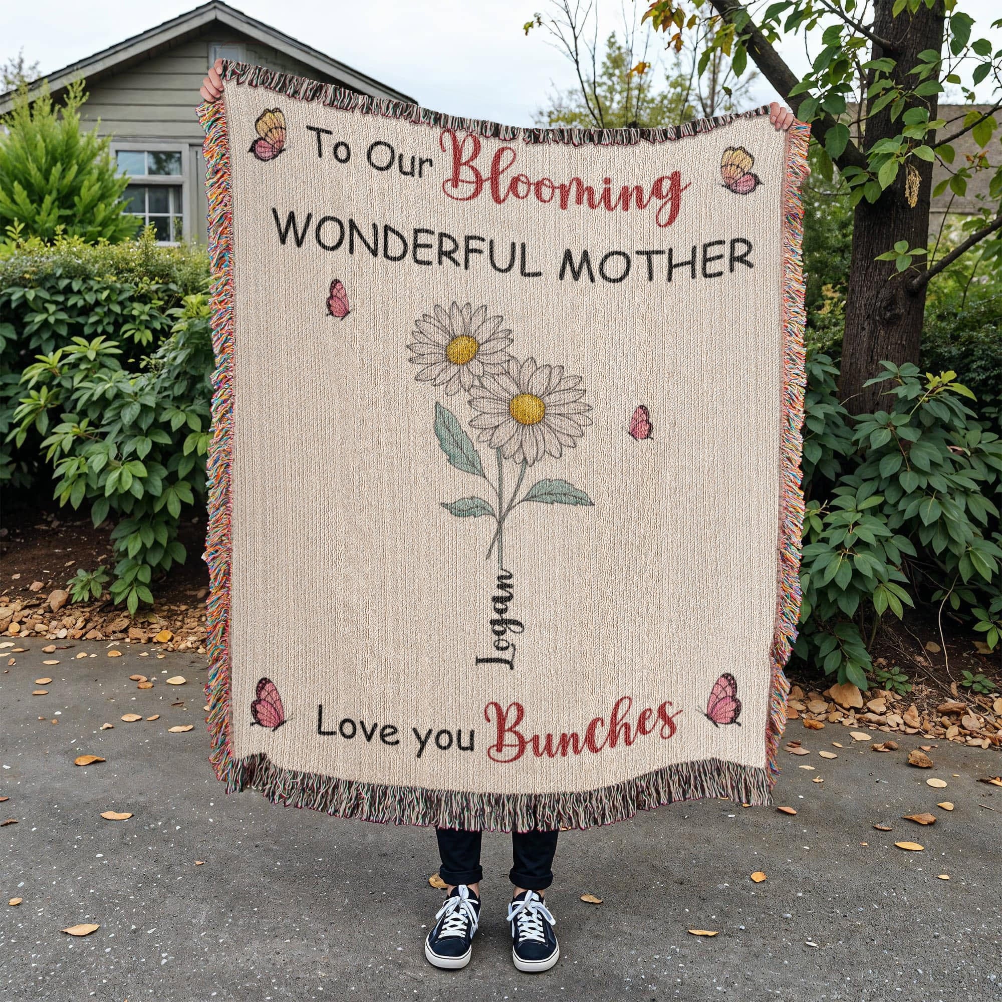 Blankets Personalized Blooming Wonderful Mother Woven Blanket – Custom Flower Name Family Throw, Mother’s Day Gift from childen Personalized Blooming Wonderful Mother Woven Blanket – Custom Flower Name Family Throw, Mother’s Day Gift from childen