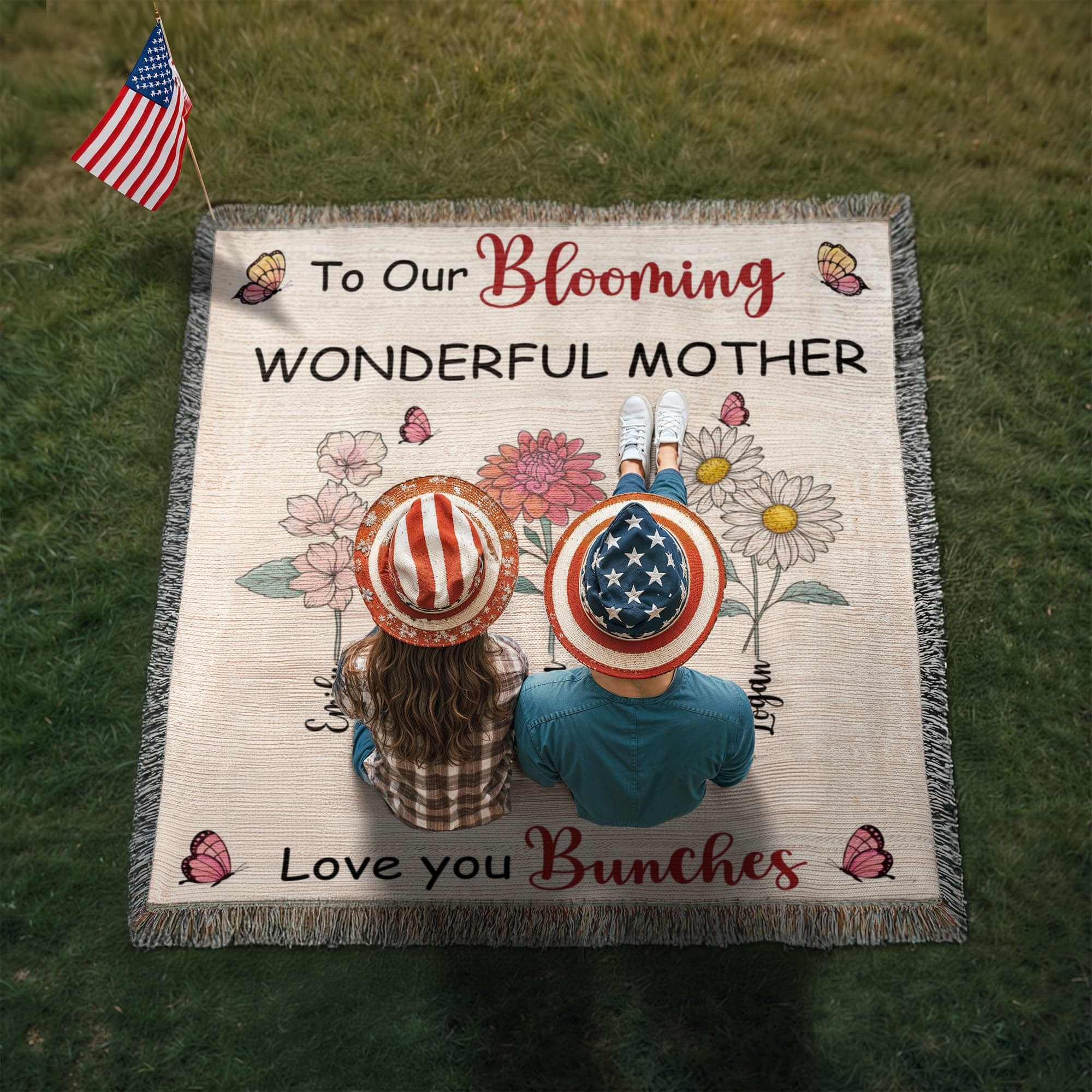 Blankets Personalized Blooming Wonderful Mother Woven Blanket – Custom Flower Name Family Throw, Mother’s Day Gift from childen Personalized Blooming Wonderful Mother Woven Blanket – Custom Flower Name Family Throw, Mother’s Day Gift from childen