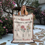 Blankets Personalized Blooming Wonderful Mother Woven Blanket – Custom Flower Name Family Throw, Mother’s Day Gift from childen Personalized Blooming Wonderful Mother Woven Blanket – Custom Flower Name Family Throw, Mother’s Day Gift from childen