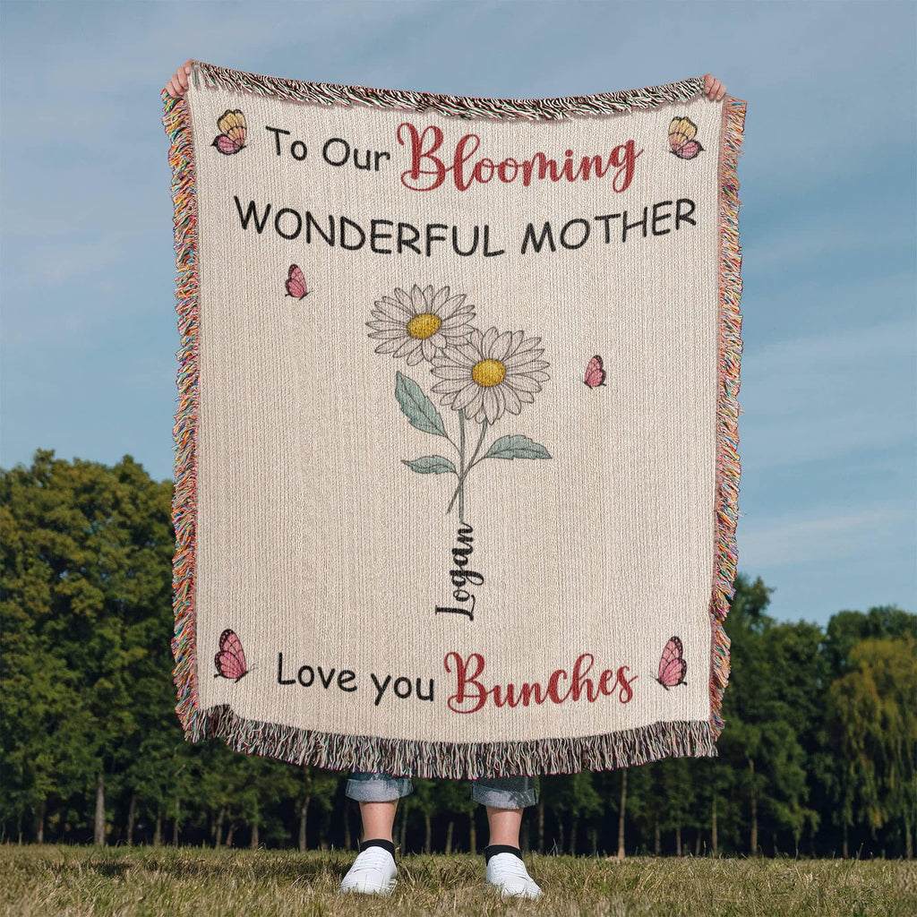 Blankets Personalized Blooming Wonderful Mother Woven Blanket – Custom Flower Name Family Throw, Mother’s Day Gift from childen Personalized Blooming Wonderful Mother Woven Blanket – Custom Flower Name Family Throw, Mother’s Day Gift from childen