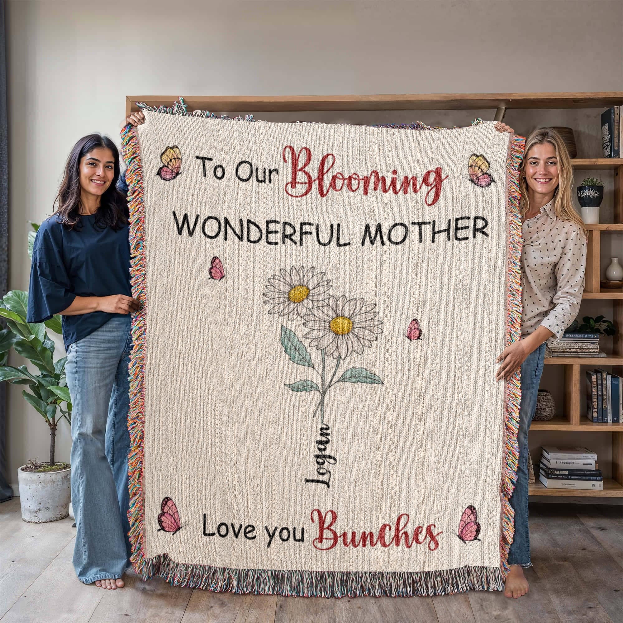 Blankets Personalized Blooming Wonderful Mother Woven Blanket – Custom Flower Name Family Throw, Mother’s Day Gift from childen Personalized Blooming Wonderful Mother Woven Blanket – Custom Flower Name Family Throw, Mother’s Day Gift from childen