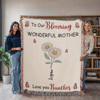 Blankets Personalized Blooming Wonderful Mother Woven Blanket – Custom Flower Name Family Throw, Mother’s Day Gift from childen Personalized Blooming Wonderful Mother Woven Blanket – Custom Flower Name Family Throw, Mother’s Day Gift from childen