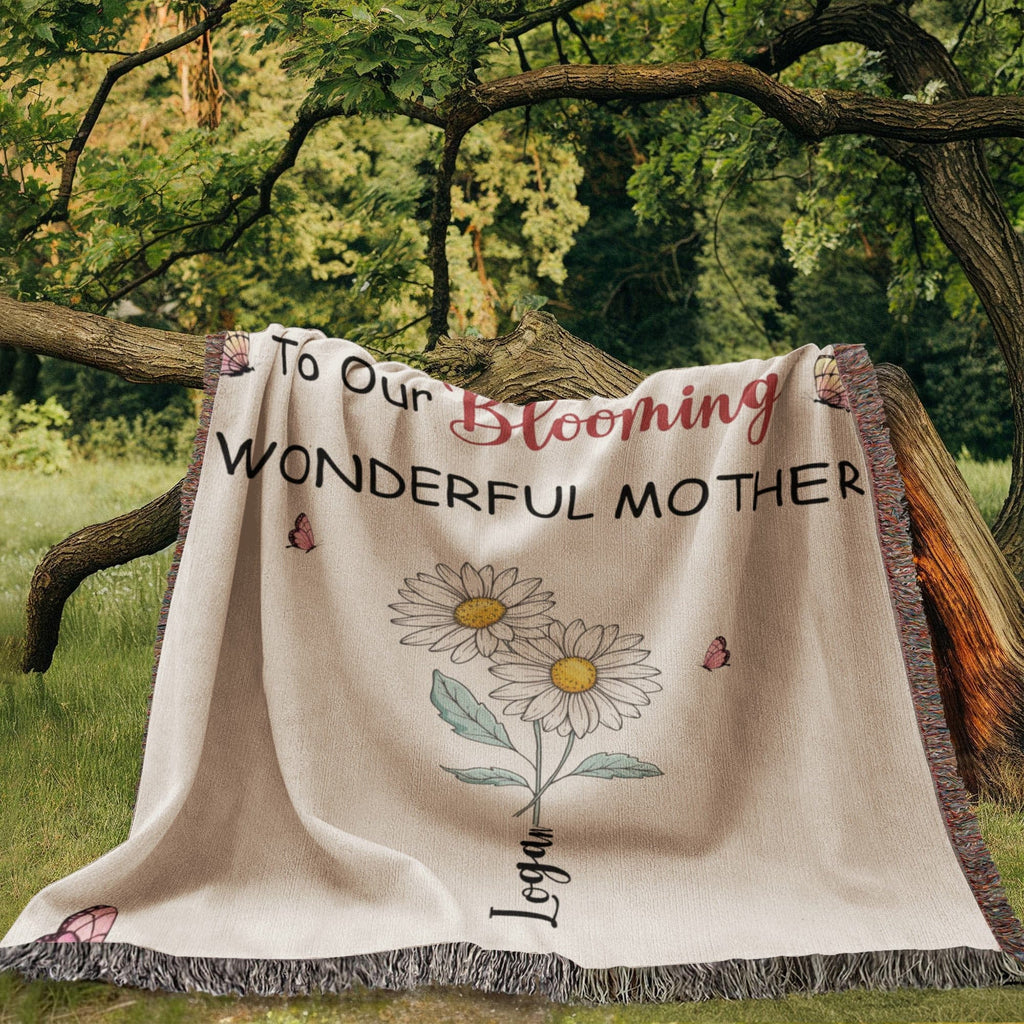 Blankets Personalized Blooming Wonderful Mother Woven Blanket – Custom Flower Name Family Throw, Mother’s Day Gift from childen Personalized Blooming Wonderful Mother Woven Blanket – Custom Flower Name Family Throw, Mother’s Day Gift from childen