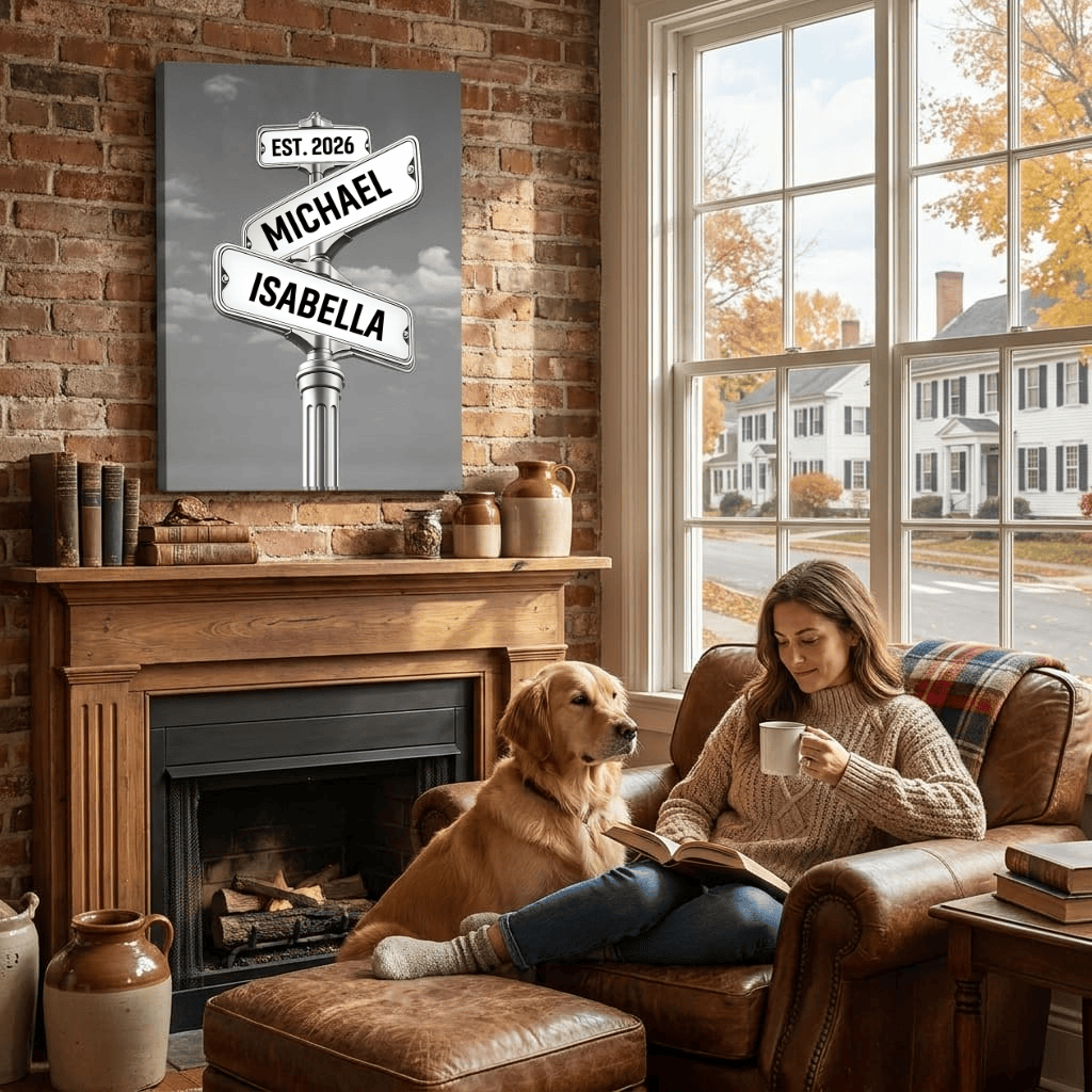 Wall Art Personalized Couple Street Sign Canvas Personalized Couple Street Sign Canvas