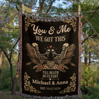 Throw Blankets Personalized Couple Woven Blanket | Till Death Do Us Part Skeleton Blanket | Custom Name Anniversary Throw |Personalized Couple Blanket Personalized Couple Woven Blanket | Till Death Do Us Part Skeleton Blanket | Custom Name Anniversary Throw |Personalized Couple Blanket