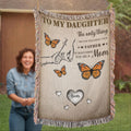 Blankets Personalized Daughter Woven Blanket – Custom Father to Daughter Gift Blanket with Names and Heartfelt Message Personalized Daughter Woven Blanket – Custom Father to Daughter Gift Blanket with Names and Heartfelt Message