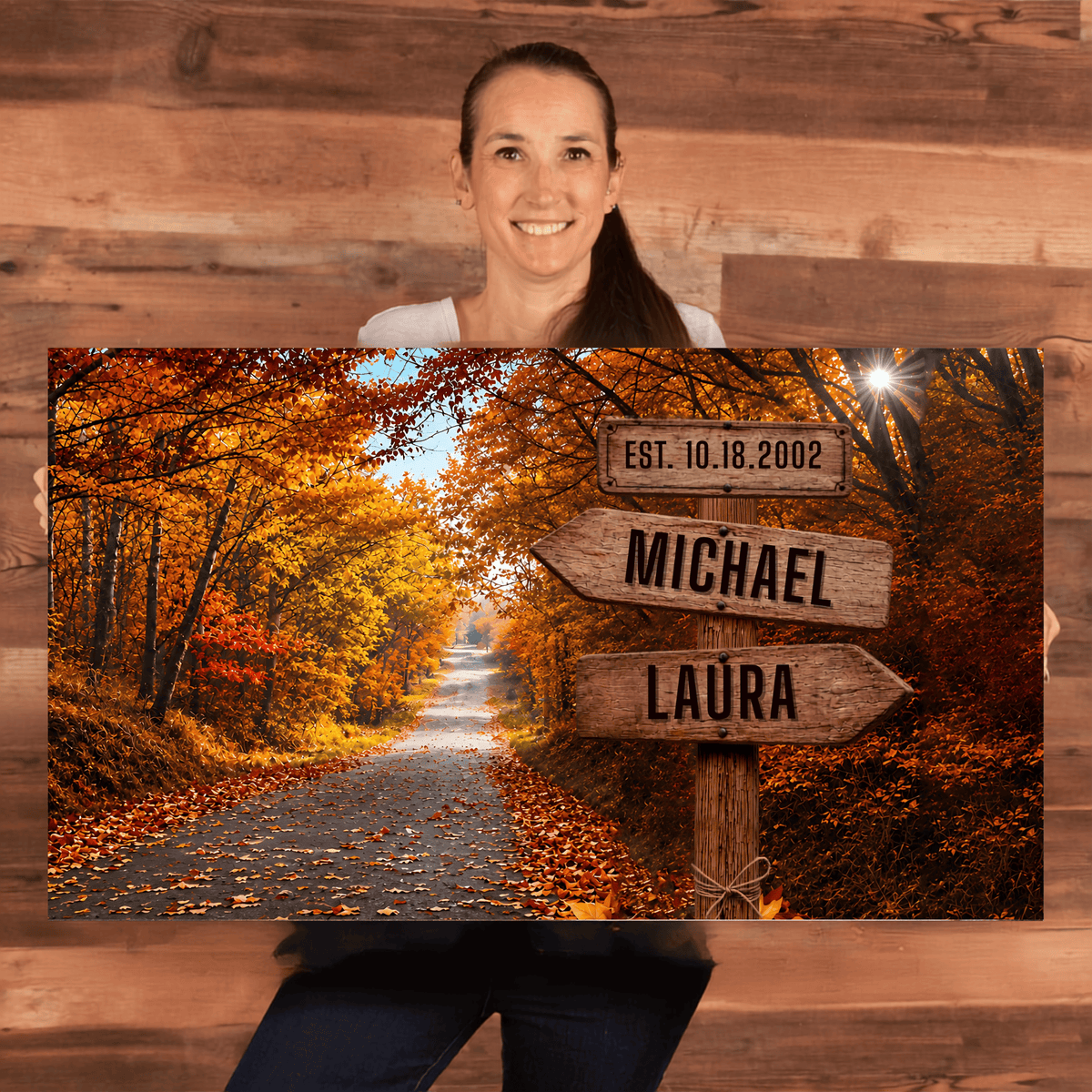 Wall Art Personalized Fall/Autumn Couple Canvas Wall Art Personalized Fall/Autumn Couple Canvas Wall Art