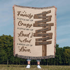 Blanket Personalized Family Blanket – Custom Name Blanket “Family A Little Bit of Crazy Loud and Love” Gift for Family Personalized Family Blanket – Custom Name Blanket “Family A Little Bit of Crazy Loud and Love” Gift for Family