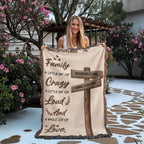 Blanket Personalized Family Blanket – Custom Name Blanket “Family A Little Bit of Crazy Loud and Love” Gift for Family Personalized Family Blanket – Custom Name Blanket “Family A Little Bit of Crazy Loud and Love” Gift for Family