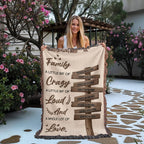 Blanket Personalized Family Blanket – Custom Name Blanket “Family A Little Bit of Crazy Loud and Love” Gift for Family Personalized Family Blanket – Custom Name Blanket “Family A Little Bit of Crazy Loud and Love” Gift for Family