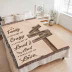 Blanket Personalized Family Blanket – Custom Name Blanket “Family A Little Bit of Crazy Loud and Love” Gift for Family Personalized Family Blanket – Custom Name Blanket “Family A Little Bit of Crazy Loud and Love” Gift for Family