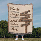 Blanket Personalized Family Blanket – Custom Name Blanket “Family A Little Bit of Crazy Loud and Love” Gift for Family Personalized Family Blanket – Custom Name Blanket “Family A Little Bit of Crazy Loud and Love” Gift for Family
