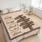 Blanket Personalized Family Blanket – Custom Name Blanket “Family A Little Bit of Crazy Loud and Love” Gift for Family Personalized Family Blanket – Custom Name Blanket “Family A Little Bit of Crazy Loud and Love” Gift for Family