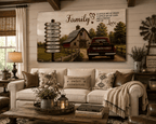 Prints Personalized Family Canvas, Custom Family Name Wall Art, Rustic Farmhouse Decor Personalized Family Canvas, Custom Family Name Wall Art, Rustic Farmhouse Decor