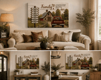 Prints Personalized Family Canvas, Custom Family Name Wall Art, Rustic Farmhouse Decor Personalized Family Canvas, Custom Family Name Wall Art, Rustic Farmhouse Decor
