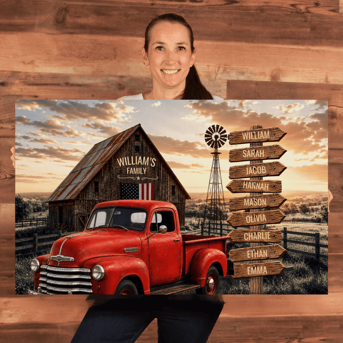 wall art Personalized Family Farmhouse Canvas | Rustic Farmhouse Decor | Personalized Country Home Gift Personalized Family Farmhouse Canvas | Rustic Farmhouse Decor | Personalized Country Home Gift