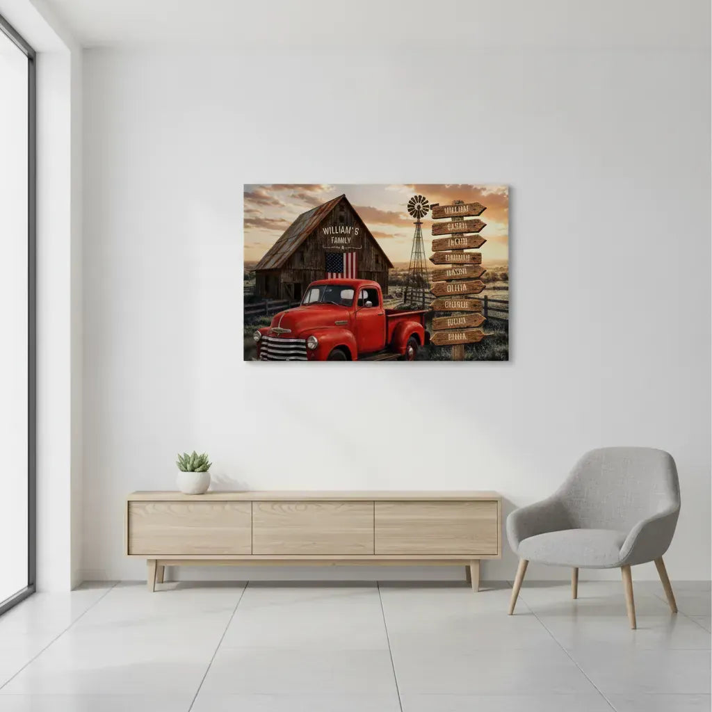 wall art Personalized Family Farmhouse Canvas | Rustic Farmhouse Decor | Personalized Country Home Gift Personalized Family Farmhouse Canvas | Rustic Farmhouse Decor | Personalized Country Home Gift