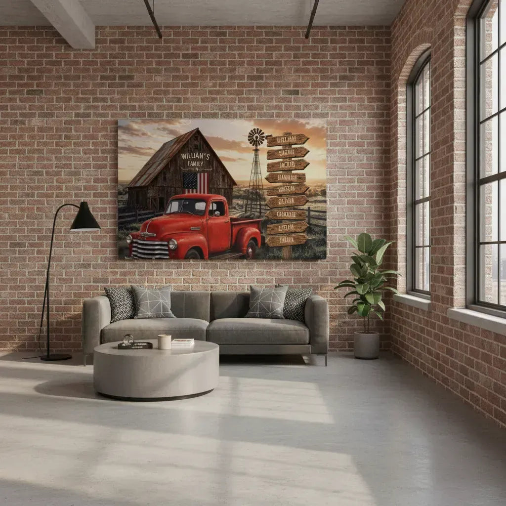 wall art Personalized Family Farmhouse Canvas | Rustic Farmhouse Decor | Personalized Country Home Gift Personalized Family Farmhouse Canvas | Rustic Farmhouse Decor | Personalized Country Home Gift