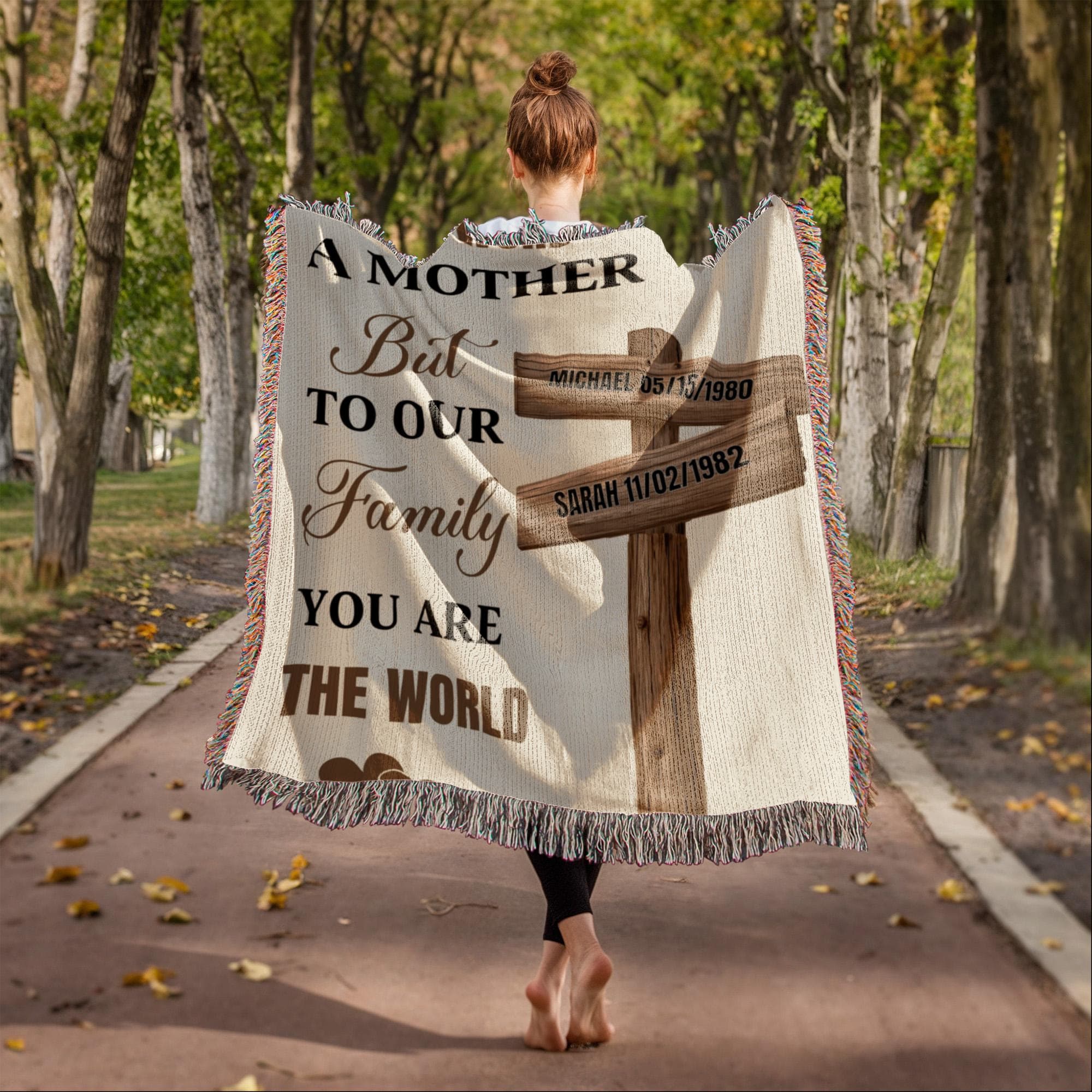 Blankets Personalized Mom Blanket – To The World You Are A Mother Woven Throw, Custom Name Gift for Mom, Mother’s Day Gift from Kids Personalized Mom Blanket – To The World You Are A Mother Woven Throw, Custom Name Gift for Mom, Mother’s Day Gift from Kids