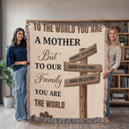 Blankets Personalized Mom Blanket – To The World You Are A Mother Woven Throw, Custom Name Gift for Mom, Mother’s Day Gift from Kids Personalized Mom Blanket – To The World You Are A Mother Woven Throw, Custom Name Gift for Mom, Mother’s Day Gift from Kids
