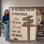 Blankets Personalized Mom Blanket – To The World You Are A Mother Woven Throw, Custom Name Gift for Mom, Mother’s Day Gift from Kids Personalized Mom Blanket – To The World You Are A Mother Woven Throw, Custom Name Gift for Mom, Mother’s Day Gift from Kids