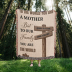 Blankets Personalized Mom Blanket – To The World You Are A Mother Woven Throw, Custom Name Gift for Mom, Mother’s Day Gift from Kids Personalized Mom Blanket – To The World You Are A Mother Woven Throw, Custom Name Gift for Mom, Mother’s Day Gift from Kids