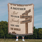 Blankets Personalized Mom Blanket – To The World You Are A Mother Woven Throw, Custom Name Gift for Mom, Mother’s Day Gift from Kids Personalized Mom Blanket – To The World You Are A Mother Woven Throw, Custom Name Gift for Mom, Mother’s Day Gift from Kids