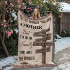 Blankets Personalized Mom Blanket – To The World You Are A Mother Woven Throw, Custom Name Gift for Mom, Mother’s Day Gift from Kids Personalized Mom Blanket – To The World You Are A Mother Woven Throw, Custom Name Gift for Mom, Mother’s Day Gift from Kids