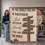 Blankets Personalized Mom Blanket – To The World You Are A Mother Woven Throw, Custom Name Gift for Mom, Mother’s Day Gift from Kids Personalized Mom Blanket – To The World You Are A Mother Woven Throw, Custom Name Gift for Mom, Mother’s Day Gift from Kids