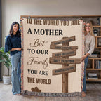 Blankets Personalized Mom Blanket – To The World You Are A Mother Woven Throw, Custom Name Gift for Mom, Mother’s Day Gift from Kids Personalized Mom Blanket – To The World You Are A Mother Woven Throw, Custom Name Gift for Mom, Mother’s Day Gift from Kids