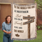 Blankets Personalized Mom Blanket – To The World You Are A Mother Woven Throw, Custom Name Gift for Mom, Mother’s Day Gift from Kids Personalized Mom Blanket – To The World You Are A Mother Woven Throw, Custom Name Gift for Mom, Mother’s Day Gift from Kids