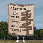 Blankets Personalized Mom Blanket – To The World You Are A Mother Woven Throw, Custom Name Gift for Mom, Mother’s Day Gift from Kids Personalized Mom Blanket – To The World You Are A Mother Woven Throw, Custom Name Gift for Mom, Mother’s Day Gift from Kids