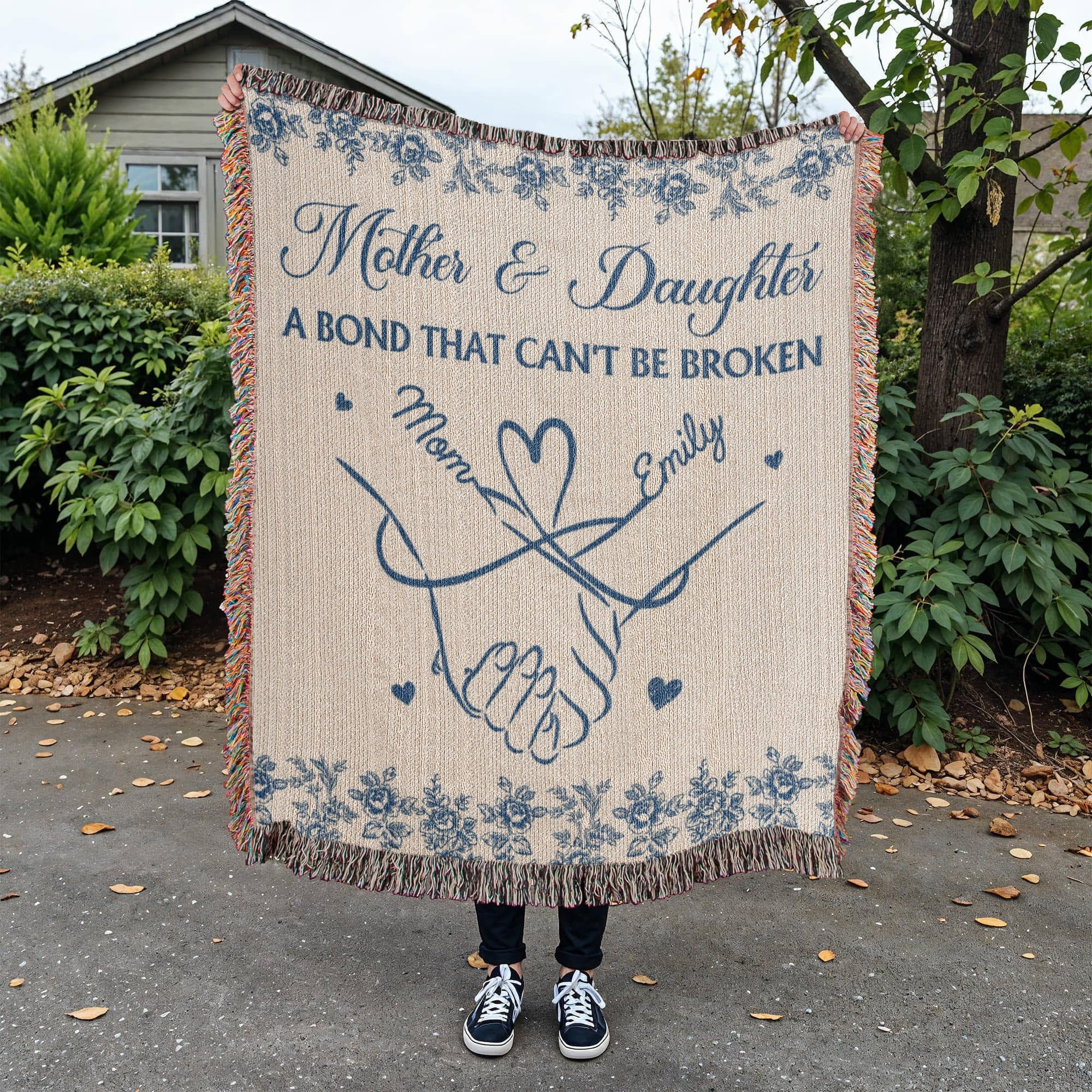 Blankets Personalized Mother and Daughter Heirloom Woven Blanket – Custom Mom Gift – A Bond That Can’t Be Broken Throw Personalized Mother and Daughter Heirloom Woven Blanket – Custom Mom Gift – A Bond That Can’t Be Broken Throw