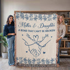 Blankets Personalized Mother and Daughter Heirloom Woven Blanket – Custom Mom Gift – A Bond That Can’t Be Broken Throw Personalized Mother and Daughter Heirloom Woven Blanket – Custom Mom Gift – A Bond That Can’t Be Broken Throw