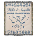 Blankets Personalized Mother and Daughter Heirloom Woven Blanket – Custom Mom Gift – A Bond That Can’t Be Broken Throw Personalized Mother and Daughter Heirloom Woven Blanket – Custom Mom Gift – A Bond That Can’t Be Broken Throw