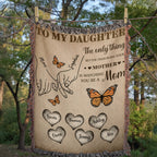 Blankets Personalized To My Daughter Blanket – Custom Mom To Daughter Throw Blanket | Family Names Butterfly Woven Blanket Gift Personalized To My Daughter Blanket – Custom Mom To Daughter Throw Blanket | Family Names Butterfly Woven Blanket Gift