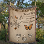 Blankets Personalized To My Daughter Blanket – Custom Mom To Daughter Throw Blanket | Family Names Butterfly Woven Blanket Gift Personalized To My Daughter Blanket – Custom Mom To Daughter Throw Blanket | Family Names Butterfly Woven Blanket Gift