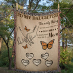 Blankets Personalized To My Daughter Blanket – Custom Mom To Daughter Throw Blanket | Family Names Butterfly Woven Blanket Gift Personalized To My Daughter Blanket – Custom Mom To Daughter Throw Blanket | Family Names Butterfly Woven Blanket Gift