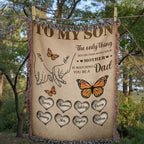 Blanket Personalized To My Son Woven Blanket From Mom – Custom Kids Names Family Throw Blanket – Gift for Son, Father’s Day Gift, Emotional Blanket Personalized To My Son Woven Blanket From Mom – Custom Kids Names Family Throw Blanket – Gift for Son, Father’s Day Gift, Emotional Blanket