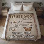 Blanket Personalized To My Son Woven Blanket From Mom – Custom Kids Names Family Throw Blanket – Gift for Son, Father’s Day Gift, Emotional Blanket Personalized To My Son Woven Blanket From Mom – Custom Kids Names Family Throw Blanket – Gift for Son, Father’s Day Gift, Emotional Blanket
