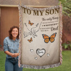 Blanket Personalized To My Son Woven Blanket From Mom – Custom Kids Names Family Throw Blanket – Gift for Son, Father’s Day Gift, Emotional Blanket Personalized To My Son Woven Blanket From Mom – Custom Kids Names Family Throw Blanket – Gift for Son, Father’s Day Gift, Emotional Blanket
