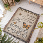 Blanket Personalized To My Son Woven Blanket From Mom – Custom Kids Names Family Throw Blanket – Gift for Son, Father’s Day Gift, Emotional Blanket Personalized To My Son Woven Blanket From Mom – Custom Kids Names Family Throw Blanket – Gift for Son, Father’s Day Gift, Emotional Blanket