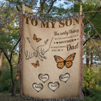 Blanket Personalized To My Son Woven Blanket From Mom – Custom Kids Names Family Throw Blanket – Gift for Son, Father’s Day Gift, Emotional Blanket Personalized To My Son Woven Blanket From Mom – Custom Kids Names Family Throw Blanket – Gift for Son, Father’s Day Gift, Emotional Blanket