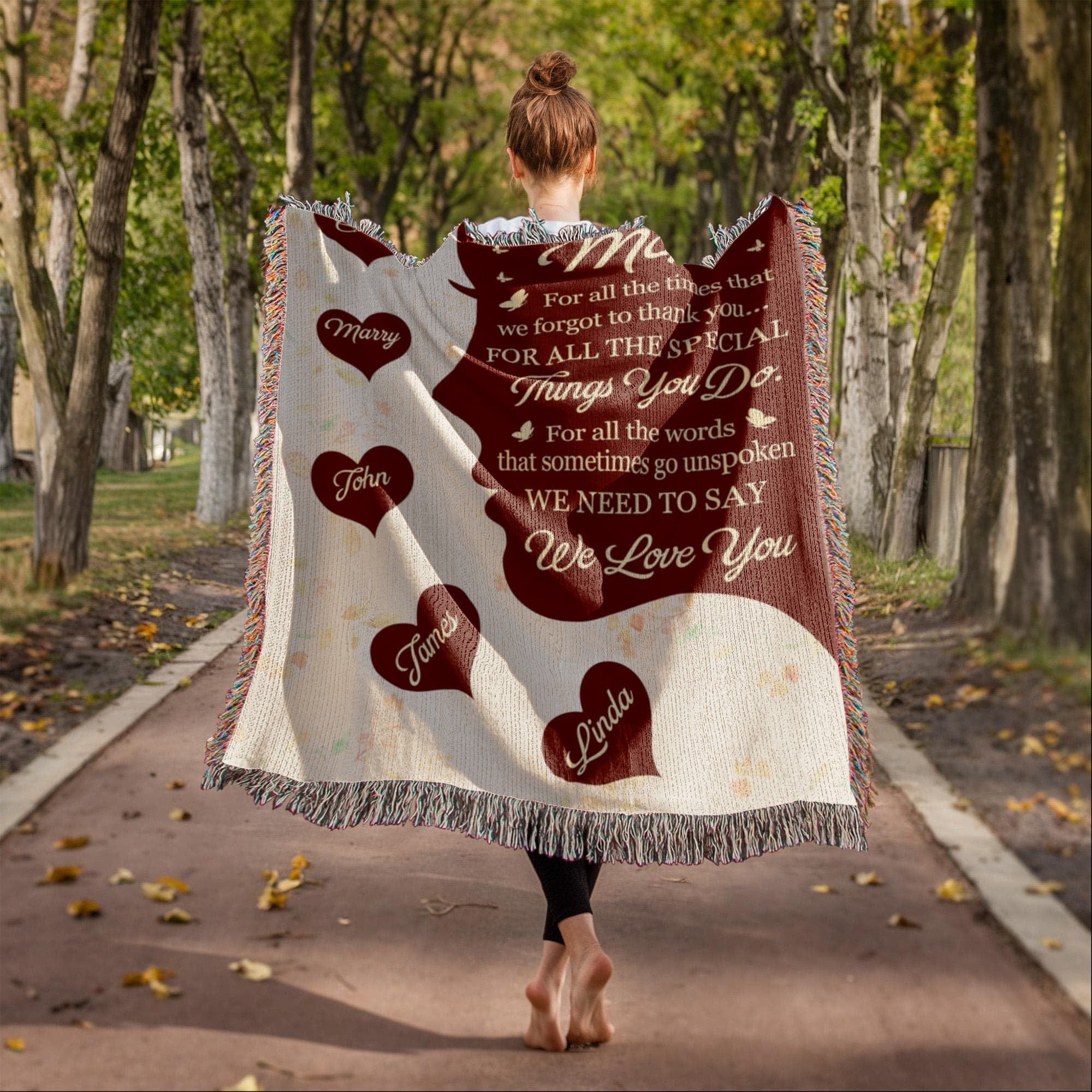 Blankets Personalized To Our Mom Woven Blanket – Custom Name Heart Family Throw, Mother’s Day Gift from Kids Personalized To Our Mom Woven Blanket – Custom Name Heart Family Throw, Mother’s Day Gift from Kids