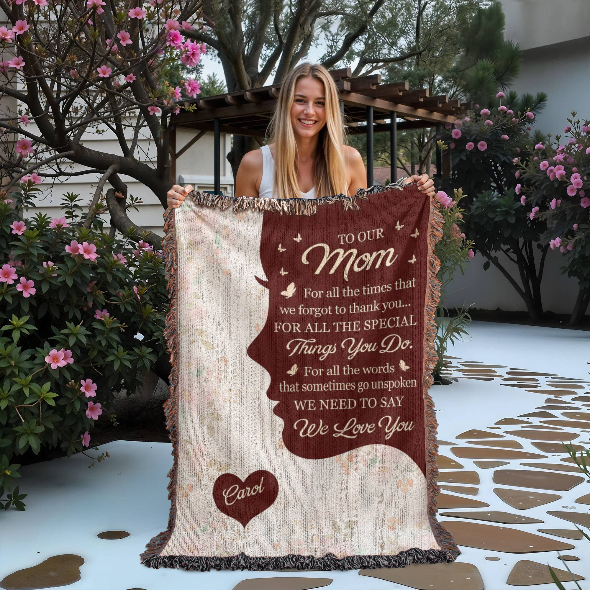 Blankets Personalized To Our Mom Woven Blanket – Custom Name Heart Family Throw, Mother’s Day Gift from Kids Personalized To Our Mom Woven Blanket – Custom Name Heart Family Throw, Mother’s Day Gift from Kids