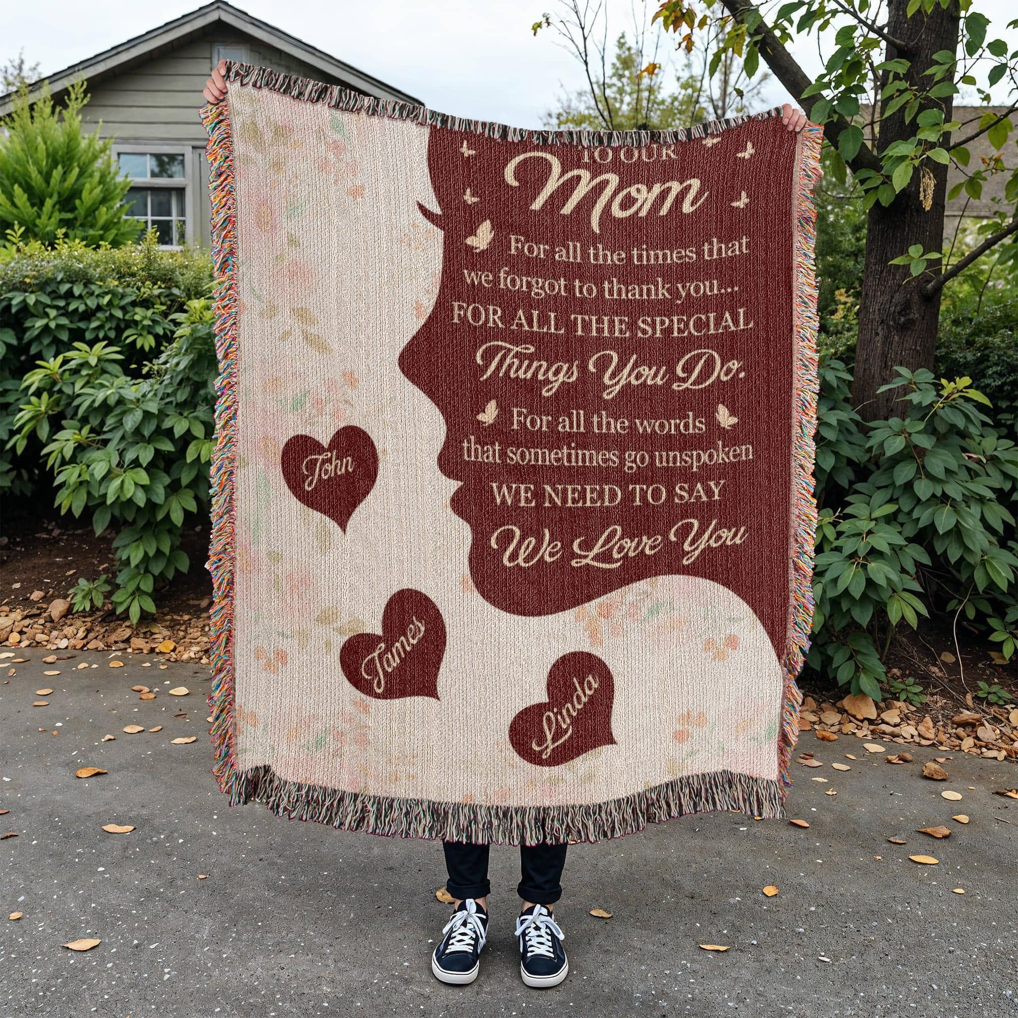 Blankets Personalized To Our Mom Woven Blanket – Custom Name Heart Family Throw, Mother’s Day Gift from Kids Personalized To Our Mom Woven Blanket – Custom Name Heart Family Throw, Mother’s Day Gift from Kids