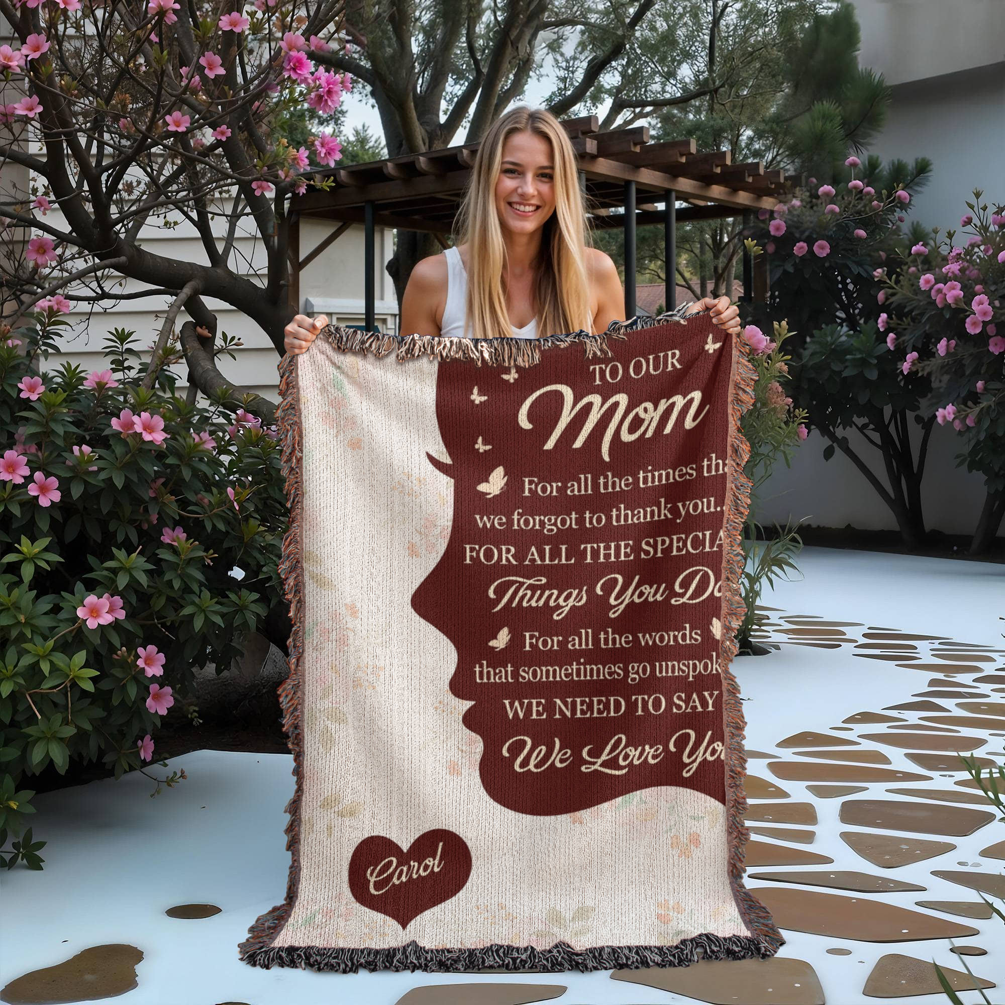 Blankets Personalized To Our Mom Woven Blanket – Custom Name Heart Family Throw, Mother’s Day Gift from Kids Personalized To Our Mom Woven Blanket – Custom Name Heart Family Throw, Mother’s Day Gift from Kids