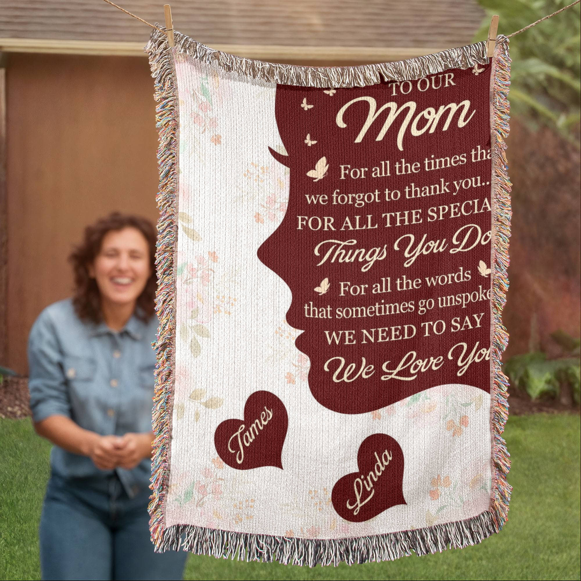 Blankets Personalized To Our Mom Woven Blanket – Custom Name Heart Family Throw, Mother’s Day Gift from Kids Personalized To Our Mom Woven Blanket – Custom Name Heart Family Throw, Mother’s Day Gift from Kids
