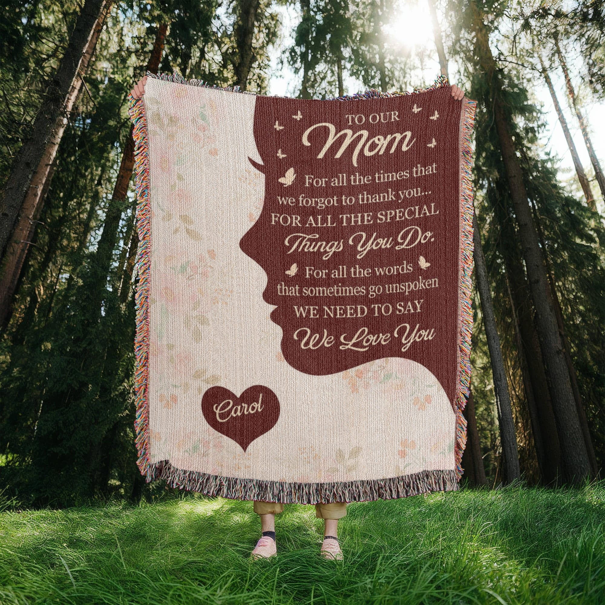 Blankets Personalized To Our Mom Woven Blanket – Custom Name Heart Family Throw, Mother’s Day Gift from Kids Personalized To Our Mom Woven Blanket – Custom Name Heart Family Throw, Mother’s Day Gift from Kids