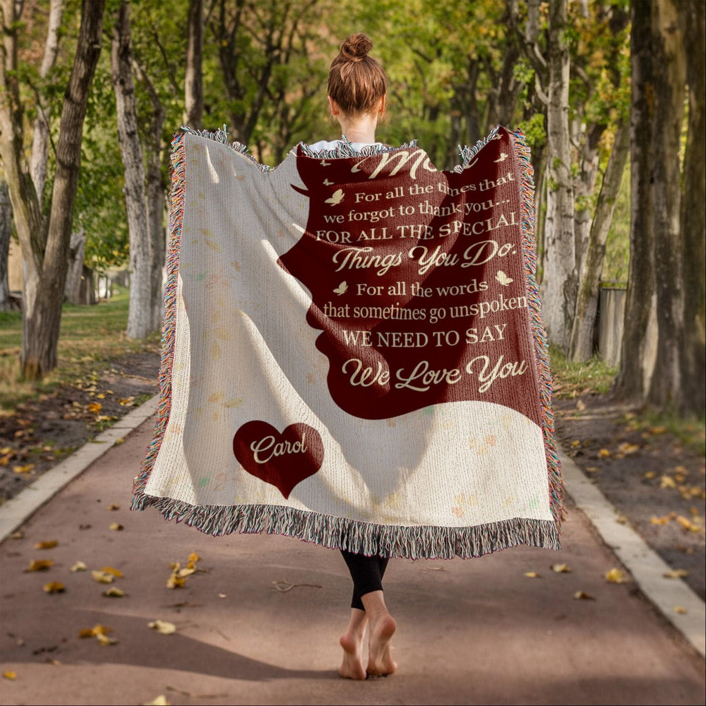 Blankets Personalized To Our Mom Woven Blanket – Custom Name Heart Family Throw, Mother’s Day Gift from Kids Personalized To Our Mom Woven Blanket – Custom Name Heart Family Throw, Mother’s Day Gift from Kids